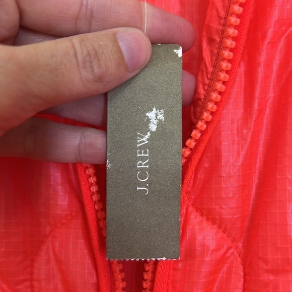 J Crew - NWT Bright Orange Red Zip Closure Sleeveless Vest Pockets Size Small - Picture 10 of 13